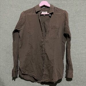 Express women’s olive green boyfriend shirt
